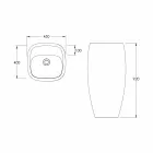 Modern design freestanding ceramic washbasin Gaiola, made in Italy Viadurini