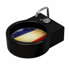 Free-standing black ceramic washbasin / suspension made in Italy Tor Viadurini