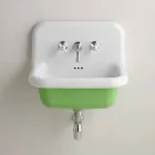 Rectangular ceramic washbasin with Jordan colored bottom Viadurini