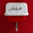 Rectangular ceramic sink with Jordan colored bottom Viadurini