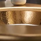 Built-in sink in Fire Clay with band in different finishes Made in Italy - Erioli Viadurini