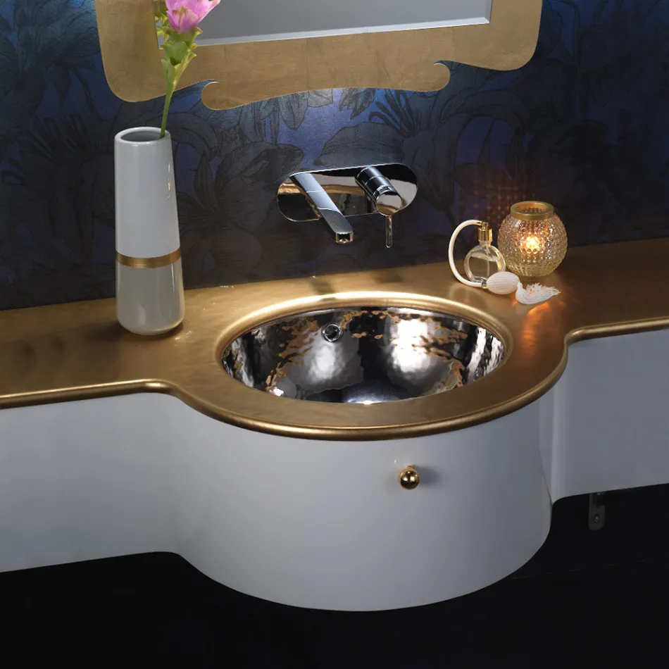 Built-in washbasin in Fire Clay of 3 Finishes Made in Italy - Erioli Viadurini