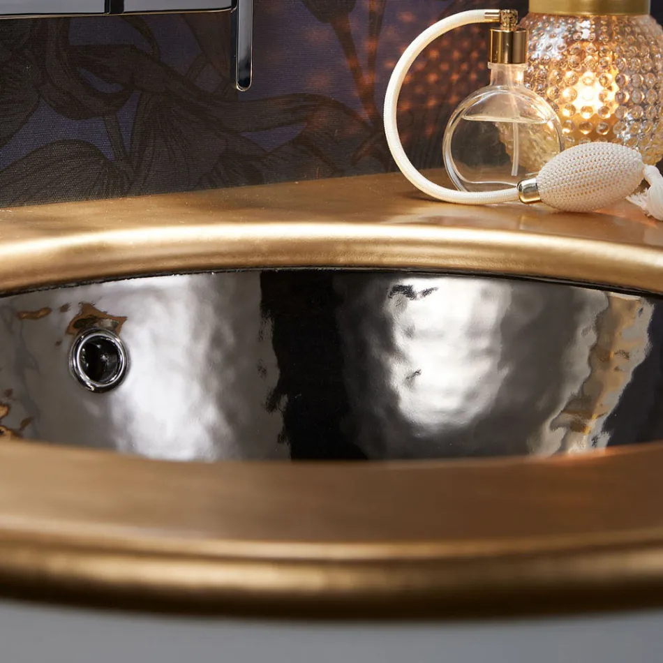 Built-in washbasin in Fire Clay of 3 Finishes Made in Italy - Erioli Viadurini