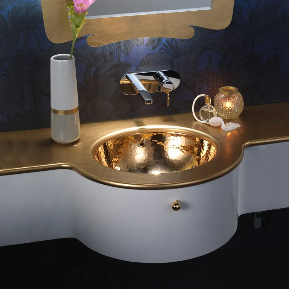Built-in washbasin in Fire Clay of 3 Finishes Made in Italy - Erioli Viadurini