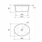 Recessed washbasin in classic porcelain handmade in Italy, Santiago Viadurini