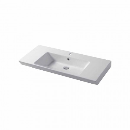 Modern Countertop and Recessed Basin in Colored Ceramic Maida Viadurini