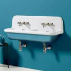 Jack wall-mounted double basin modern washbasin Viadurini