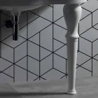 Modern Wall Washbasin with or without Legs, L90 cm in Avise Ceramic Viadurini