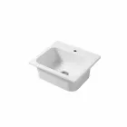 Single-Hole Basin in Colored Ceramic for Support and Recessed Capri Viadurini