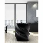 Black freestanding sink Twist modern design made in Italy Viadurini