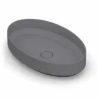 Oval ceramic counter top washbasin made in Italy, Yoel Viadurini