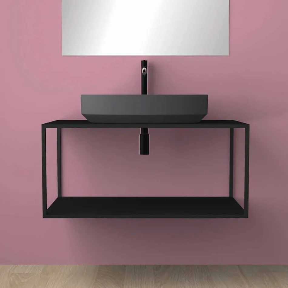 Oval ceramic counter top washbasin made in Italy, Yoel Viadurini