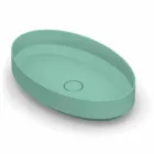 Oval ceramic counter top washbasin made in Italy, Yoel Viadurini