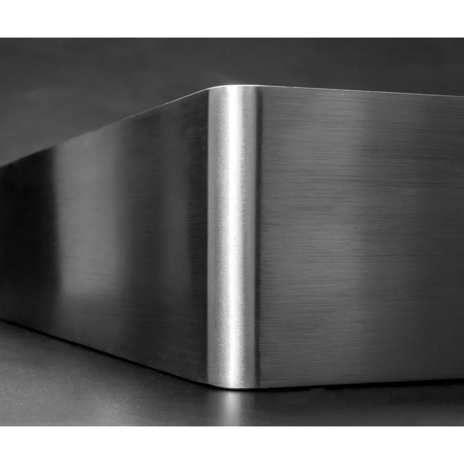 Square countertop washbasin in stainless steel in different finishes - Calendula Viadurini