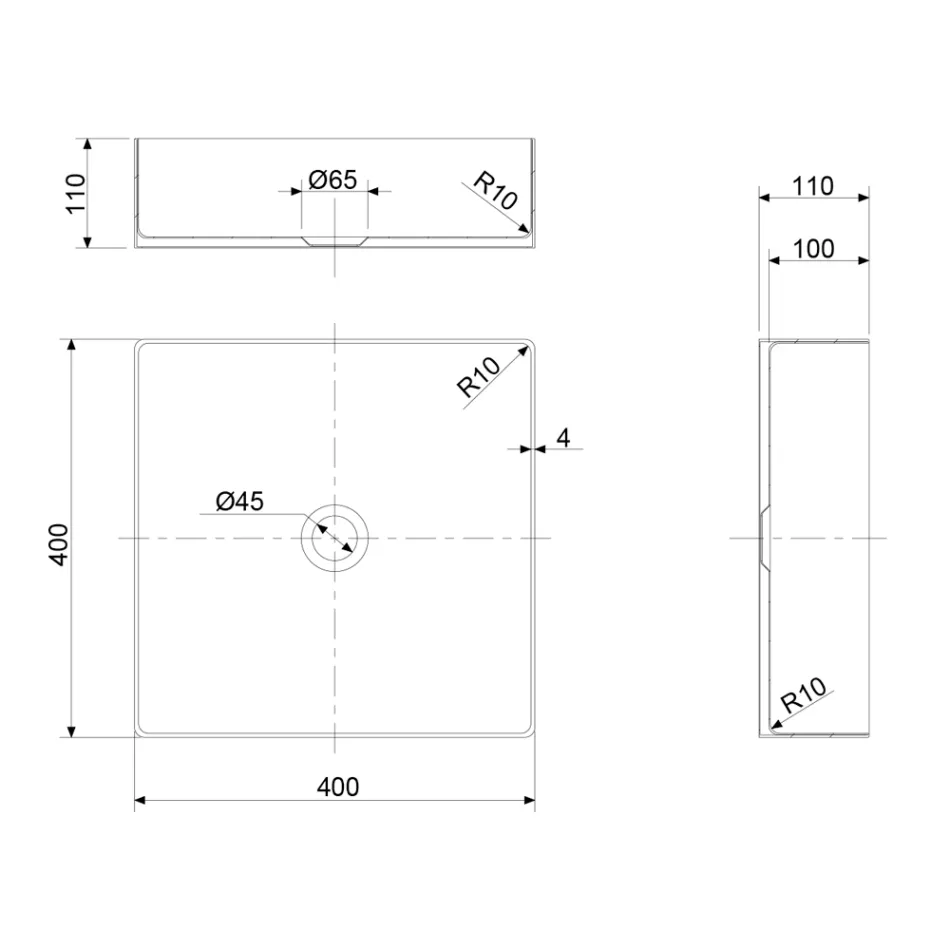 Square countertop washbasin in stainless steel in different finishes - Calendula Viadurini