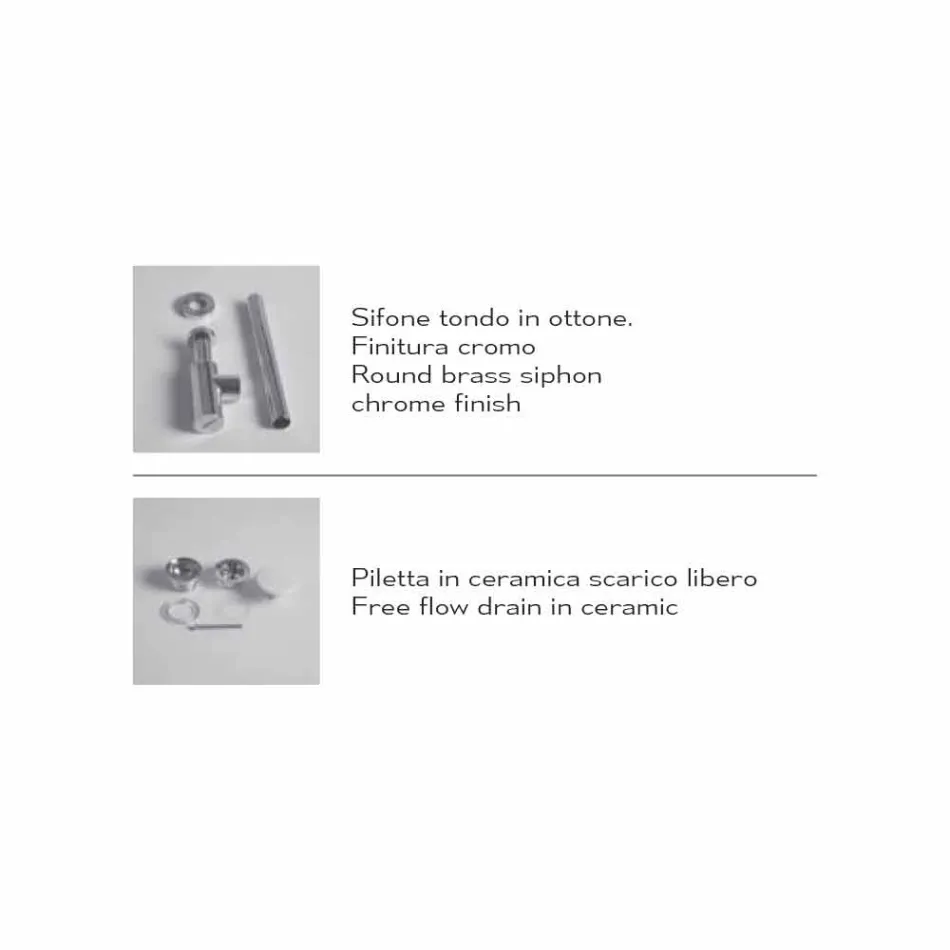 Square or Rectangular Modern Design Ceramic Wash Basin Made in Italy - Act Viadurini