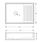 Rectangular Countertop Washbasin Made of Mali Orange Terrazzo - Azalea Viadurini