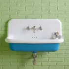 Henry wall-mounted rectangular ceramic washbasin Viadurini