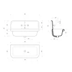 Henry vintage rectangular wall-mounted ceramic washbasin Viadurini