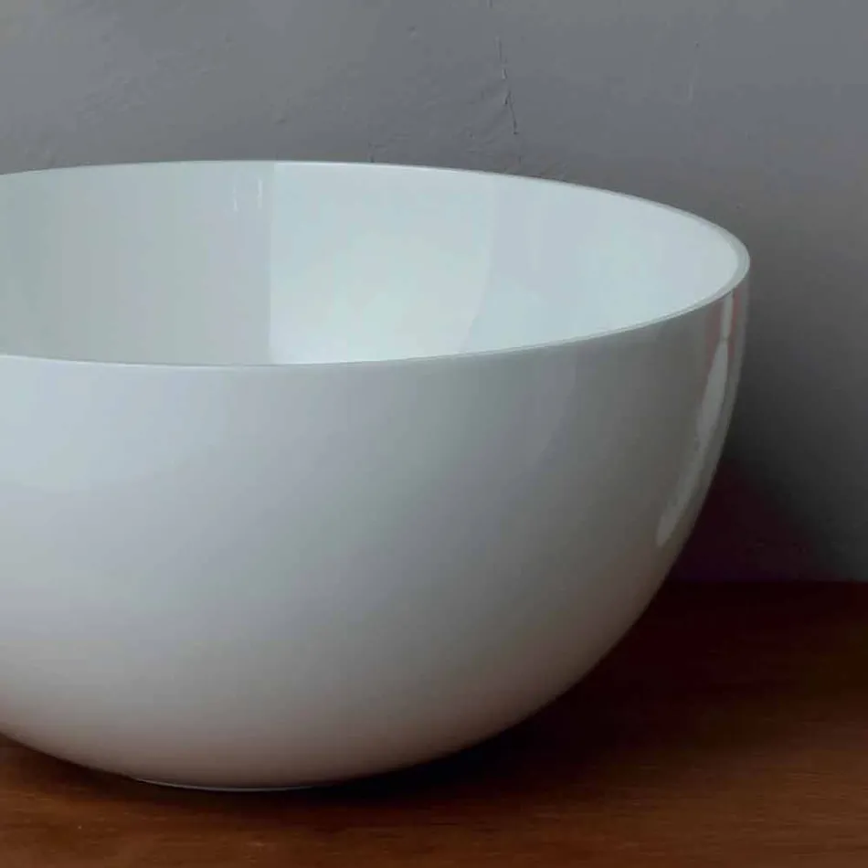 Modern design round ceramic countertop washbasin Star Round 40 cm Viadurini