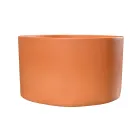 Round Countertop Washbasin Made of Mali Orange Terrazzo - Azalea Viadurini