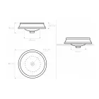 Semi-recessed bathroom sink made of Fire Clay Made in Italy - Erasmo Viadurini