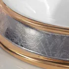 Design semi-recessed sink in fire clay handmade in Italy, Manilo Viadurini