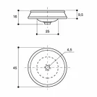 Design semi-recessed sink in fire clay handmade in Italy, Manilo Viadurini