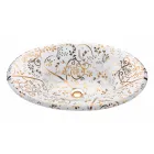 Semi-recessed washbasin in Fire Clay with Golden Spiral Made in Italy - Principe Viadurini