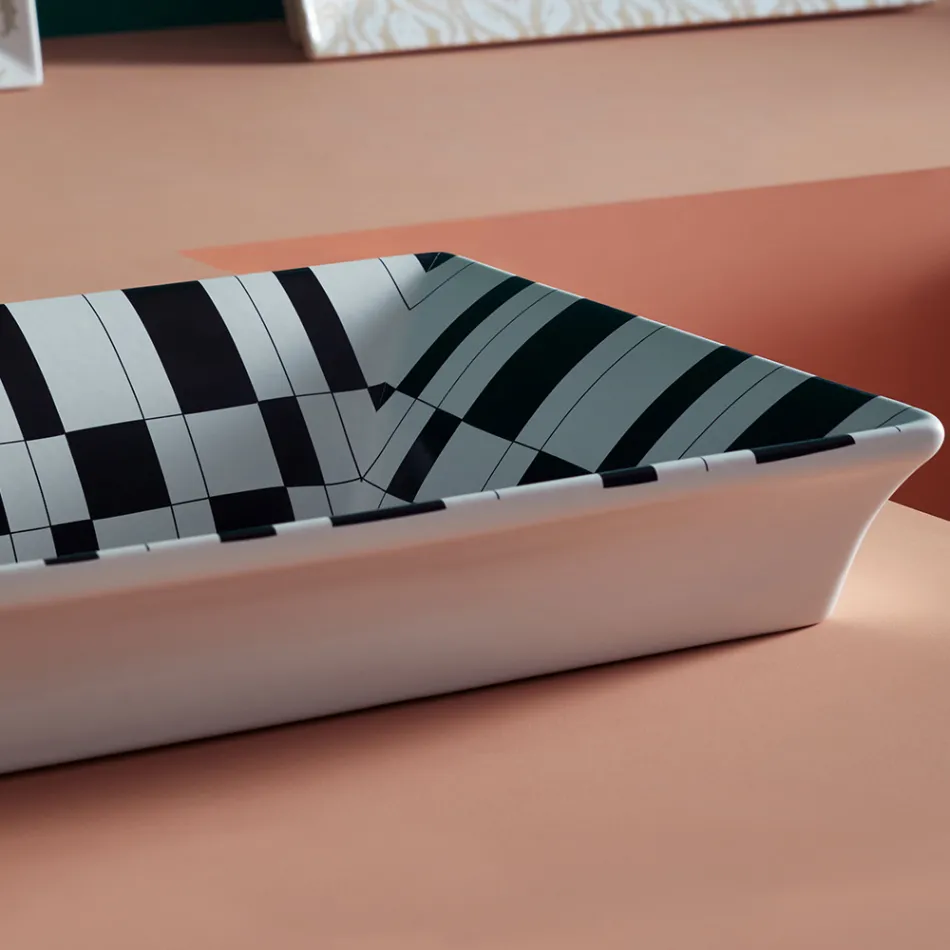 Semi-recessed washbasin in Fire Clay of Different Finishes Made in Italy - Ultima Viadurini