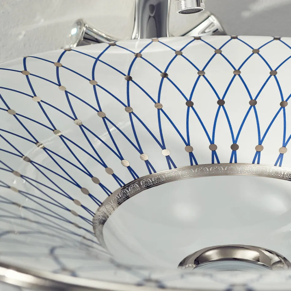 Semi-recessed washbasin in Fire Clay in different finishes Made in Italy - Capatosta Viadurini