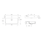 Wall-hung Ceramic Washbasin with Optional Towel Holder Made in Italy - Graffa Viadurini