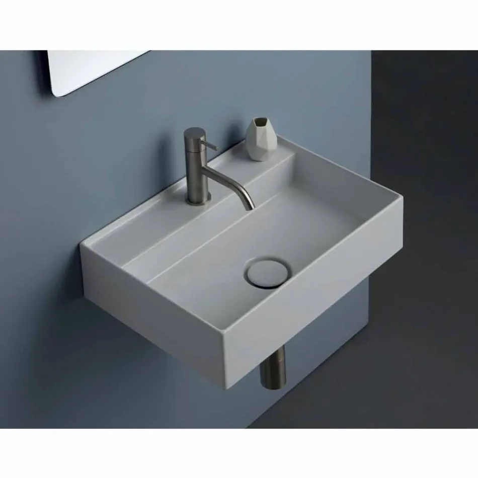 Suspended ceramic washbasin Sun 50x35 cm, different colors available Viadurini