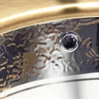 Baroque undercounter washbasin in fire clay and platinum made in Italy, Aegean Viadurini