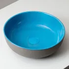 Countertop Washbasin in Dark Raku Made in Italy - Drip Viadurini