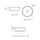 Countertop Washbasin in Dark Raku Made in Italy - Drip Viadurini