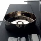 Round washbasin colored ceramic bearing Icon Alice Ceramics Viadurini