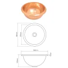 Countertop washbasin made of copper Alba, handmade  Viadurini