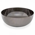 Modern round countertop washbasin in nickel metal Loano