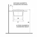 Round recessed washbasin in classic porcelain made in Italy, Santiago Viadurini