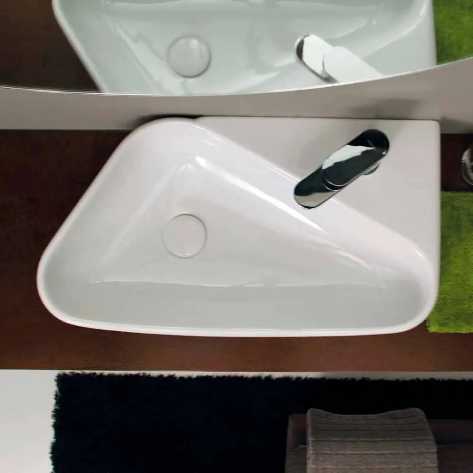 Countertop washbasin / design ceramic made in Italy Sheyla Viadurini