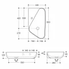 Countertop washbasin / design ceramic made in Italy Sheyla Viadurini