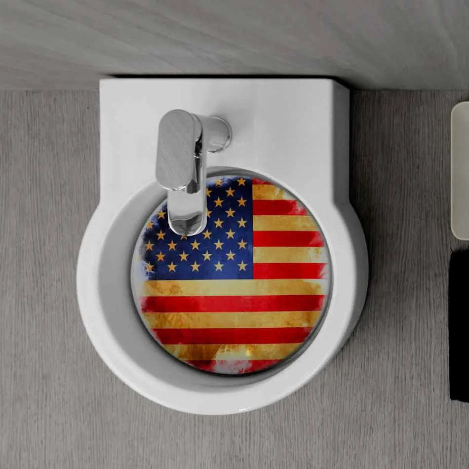 Countertop design washbasin / suspension made in Italy Tor Viadurini