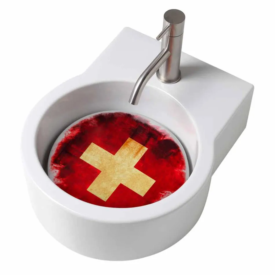 Countertop design washbasin / suspension made in Italy Tor Viadurini