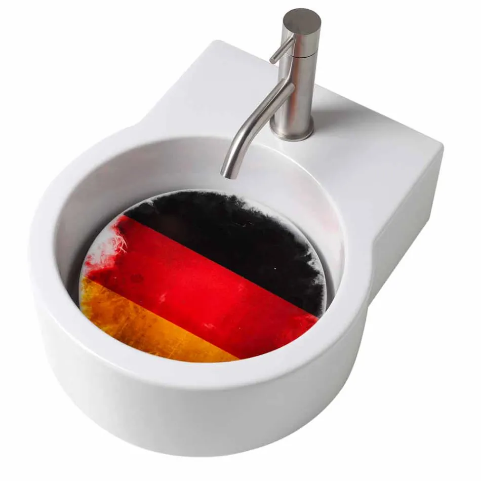 Countertop design washbasin / suspension made in Italy Tor Viadurini