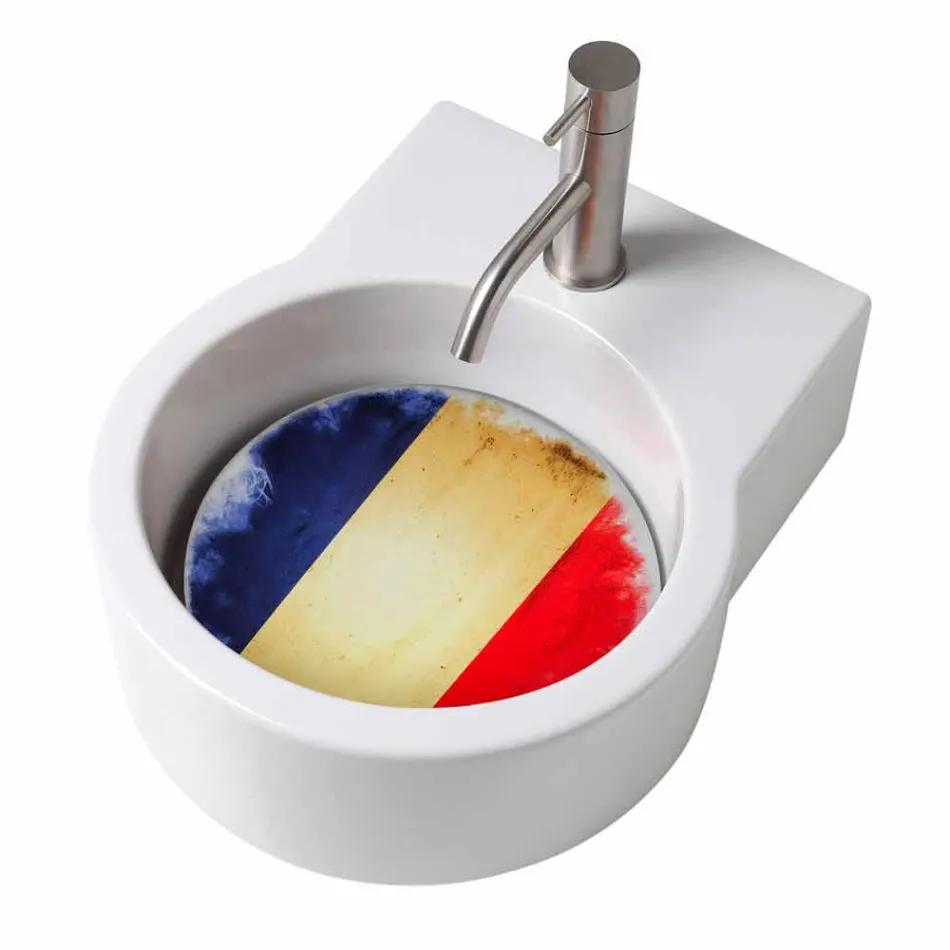 Countertop design washbasin / suspension made in Italy Tor Viadurini