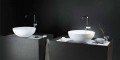 Modern design countertop circular sink made 100 % in Italy, Donnas