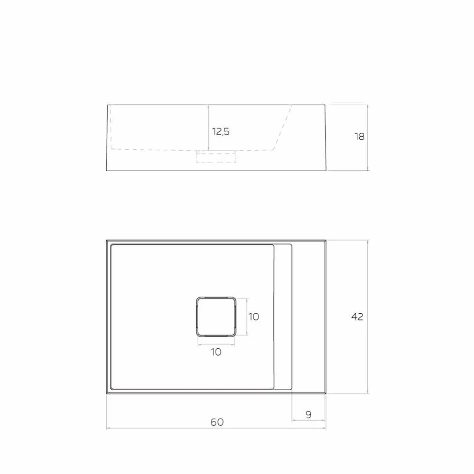 Design countertop washbasin produced in Italy, Lavis Viadurini