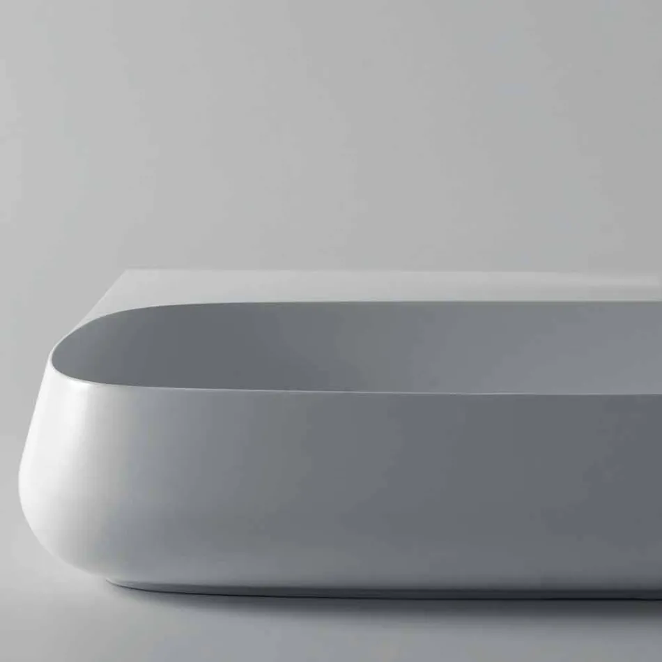 Free-standing or suspended ceramic sink L 90cm made in Italy, Gais Viadurini