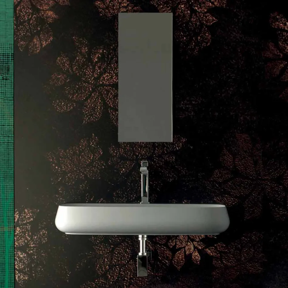 Free-standing or suspended ceramic sink L 90cm made in Italy, Gais Viadurini
